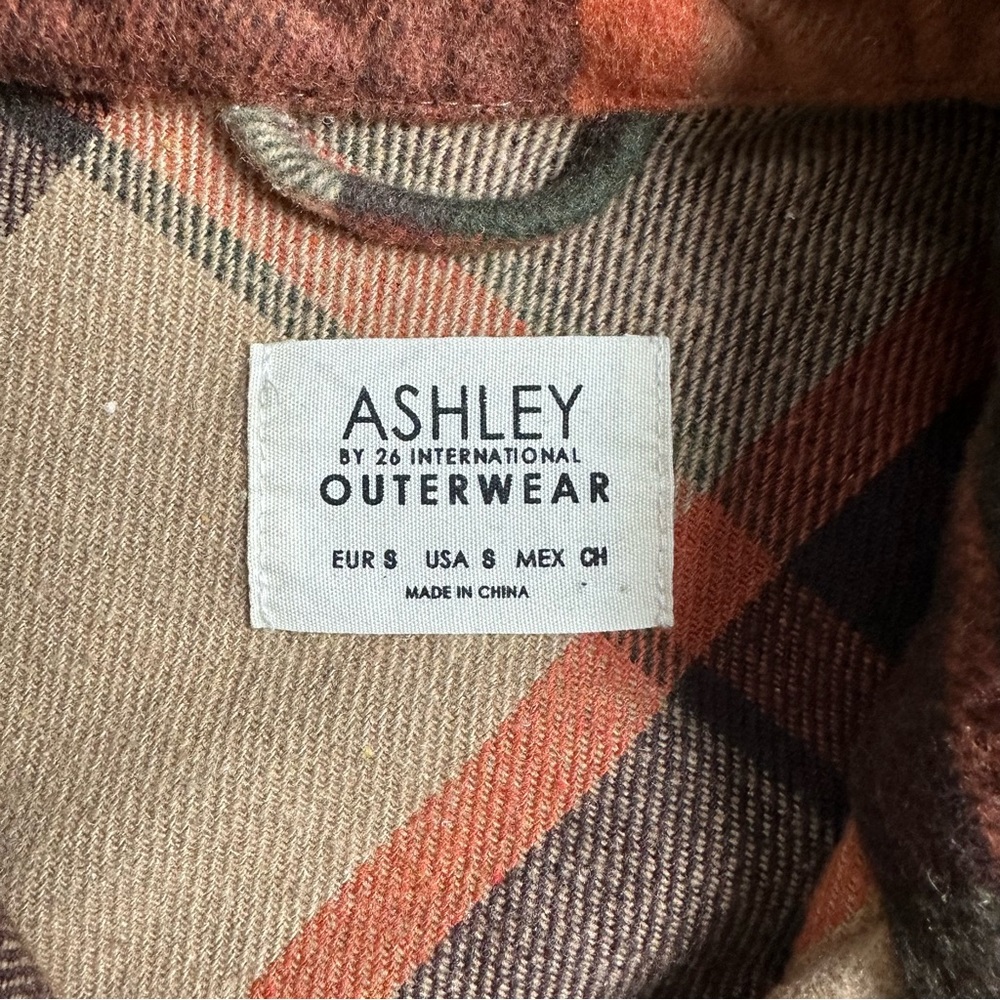 Plaid Cropped Jacket in Orange and Brown - Picture 5 of 5
